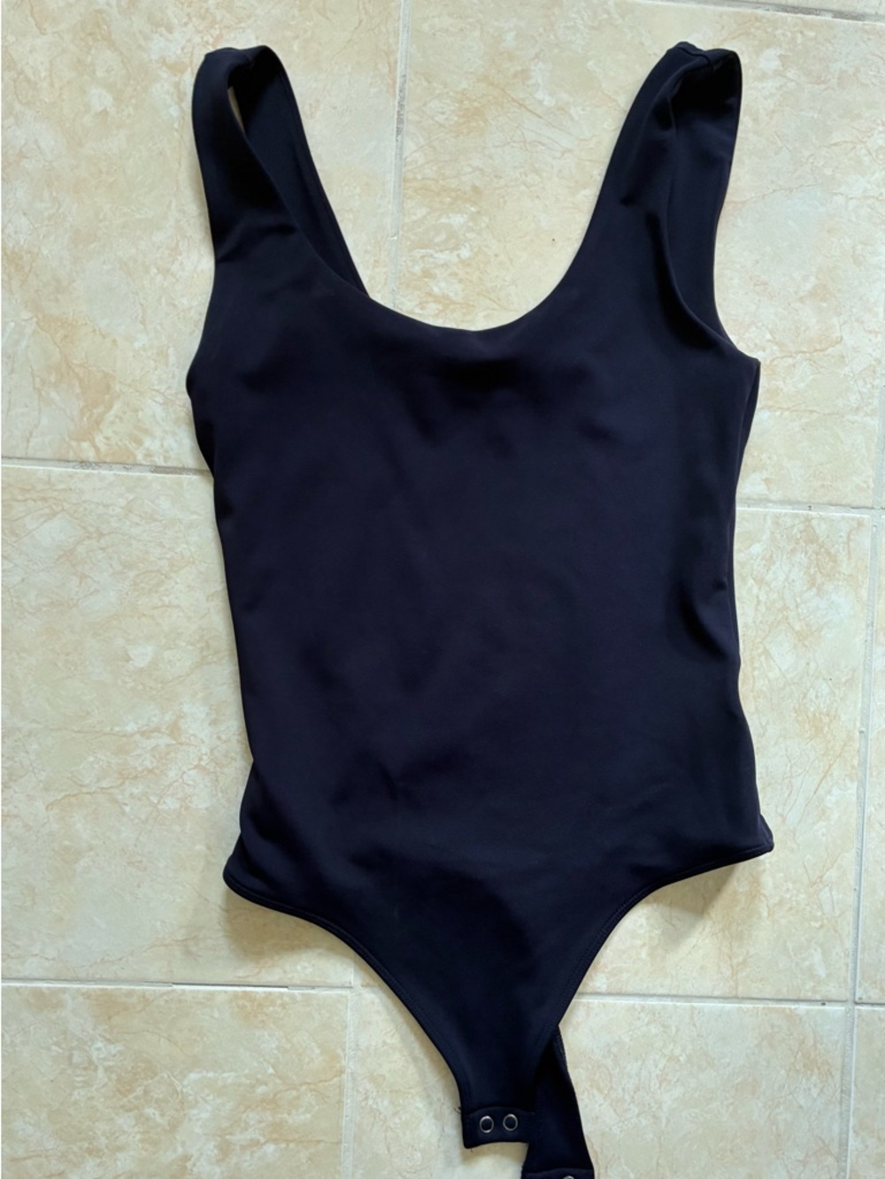 Express Navy Scoop Neck Bodysuit